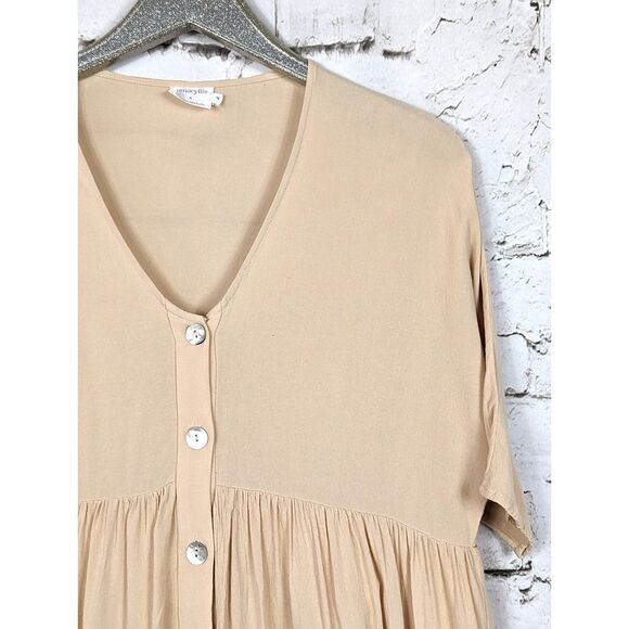 AMARYLLIS x ASHLEE NICHOLS Baby Doll Button-Front Dress Pockets Oversized XS - Picture 3 of 8